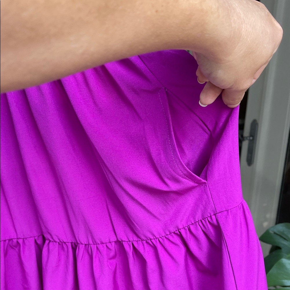 Entro Fuchsia Ruffle Sleeve Dress - Picture 5 of 8